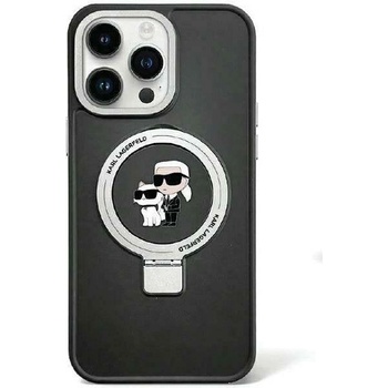 KARL LAGERFELD Кейс Karl Lagerfeld KLHMP15MHMRSKCK за iPhone 15 Plus 6.7"", черен / черен, твърд, Ring Stand Karl&Choupette MagSafe (KXG0075638)