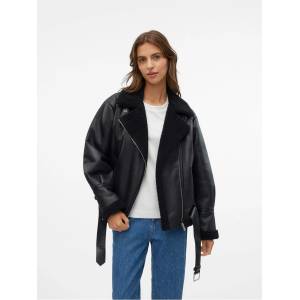 Vero Moda Яке Vero Moda Women's Joanna Aviation-Inspired Structured Aviator Jacket - Black