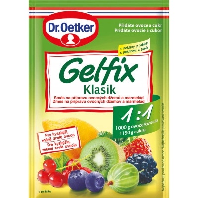 Dr. Oetker Gelfix Klasik směs v prášku na přípravu ovocných džemů a marmelád 20 g – Zbozi.Blesk.cz