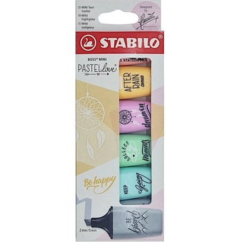 STABILO Комплект текст маркери, Stabilo, Boss Mini Pastel Love 2.0 ST07/06-29, 6 цвята (ST07/06-29)