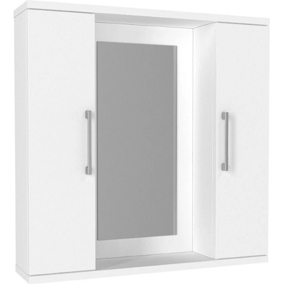 TopMebel Огледало за баня от меламин Surra в бял цвят 65x15.3x65см