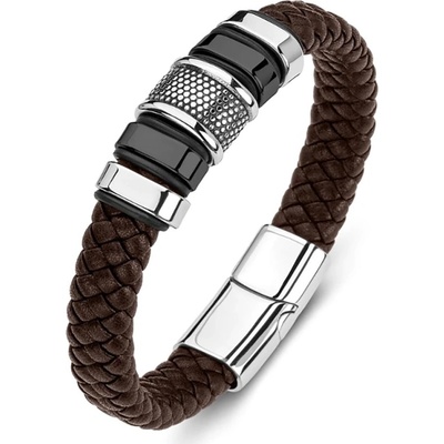 Daniel Dawson pánský Gerard black kůže chirurgická ocel NR-P177-05 hnědá