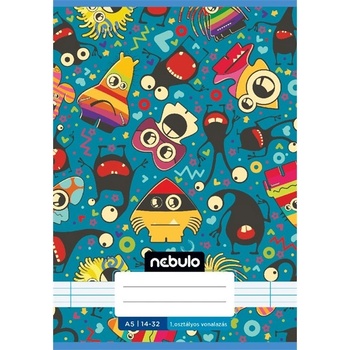 Nebulo Vague patterns A5 1. клас 14-32 подвързана тетрадка с телбод VO1-VM-A5 (VO1-VM-A5)