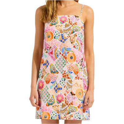 Seafolly Дамска рокля Seafolly Beach Bohème Bandeau Mini Dress - Parfait Pink (134-1887-0112)
