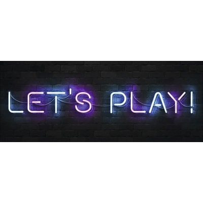 Skleněný obraz Neon Lets Play 50x125 cm