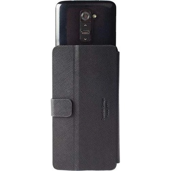 Krusell Malmö FlipWallet Slide 5XL - универсален кожен калъф, тип портфейл за iPhone 6 Plus, iPhone 6S Plus, Galaxy A7, Galaxy Note 4, Xperia Z2 и други (черен)