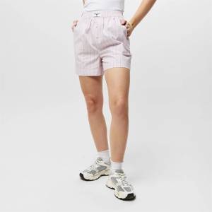 Jack Wills Анцуг Jack Wills Women's Poplin Woven Tracksuit Shorts - Pink Stripe