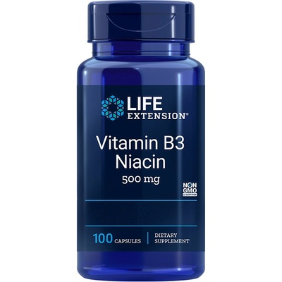 Life Extension Vitamin B3 Niacin 500 mg 100 kapsle