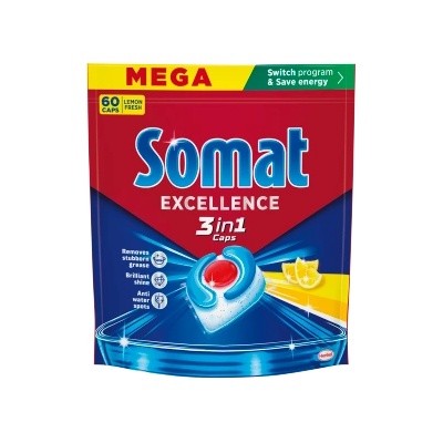 HENKEL drogerie Somat EXC 3в1 (60 бр. /опаковка) MEGA Лимон