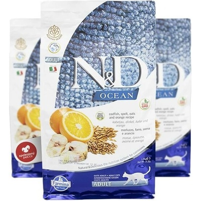 N&D Ocean Cat Adult Codfish Spelt Oats Orange 0,3 kg