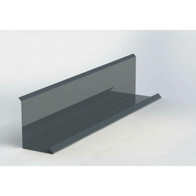 Lemování zdí klasik r.š.333mm pozinkované Lakované RAL 7016 antracit s folií dl.2m