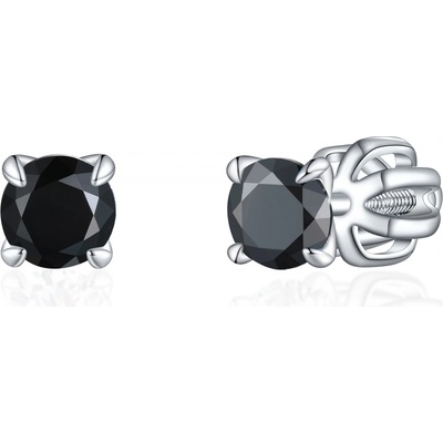 Olivie strieborné náušnice PIPPI BLACK 8358
