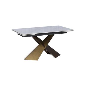 Carmen Разтегателна трапезна маса dabki - бяло - злато