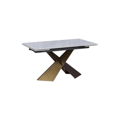 Carmen Разтегателна трапезна маса dabki - бяло - злато