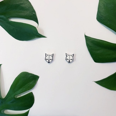 Bramboo náušnice Lišky 0001819