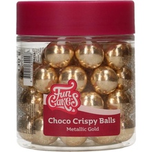 Fun Cakes Choco Crispy Balls - metalická zlatá 130 g