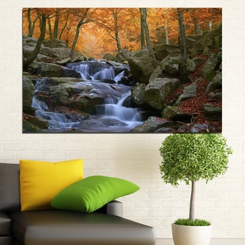 Vivid Home Картини пана Vivid Home от 1 част, Водопад, Канава, 100x65 см, №0018