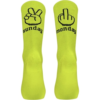 Northwave Мъжки чорапи за колоездене Northwave Sunday Monday Sock Cycling socks - Yellow Fluo - размер 44-47 (EU) (201-4593-0414)