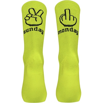Northwave Мъжки чорапи за колоездене Northwave Sunday Monday Sock Cycling socks - Yellow Fluo - размер 44-47 (EU) (201-4593-0414)