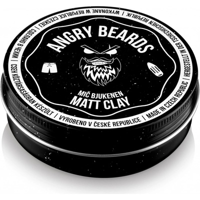 Angry Beards Mič Bjukenen Zmatňujúci hlina na vlasy 120 g