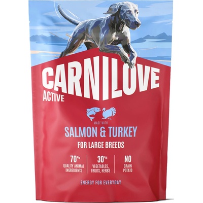 Carnilove Active Dog Dry Made with Salmon & Turkey for Adult Large Breeds 1,5 kg