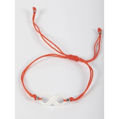 Prošperk Textilní náramek červená šňůrka a keramický doplněk S0818
