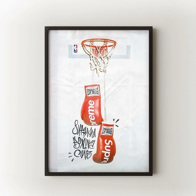 Boxing Club Velikost: 70x100 cm, Rám: Černý