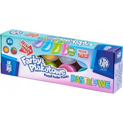 Astra temperové barvy 12 x 20 ml pastelové metalické
