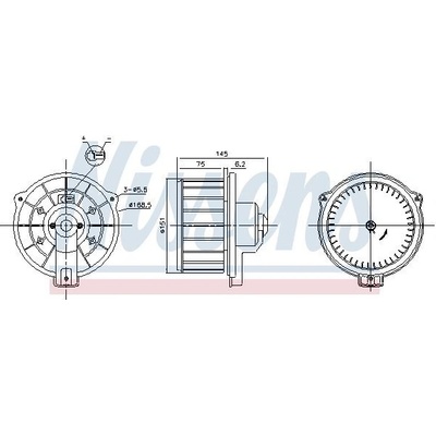 Vnitřní ventilátor NISSENS 87615