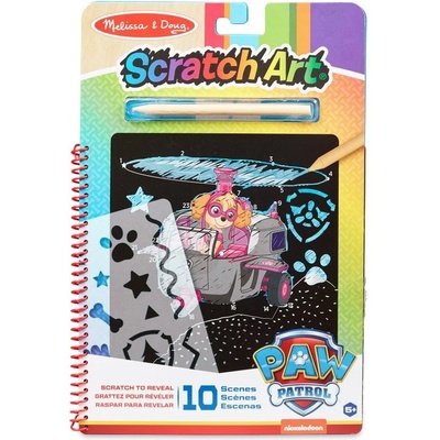 Melissa & Doug Книжка със скреч картини Melissa & Doug - Скай от Пес Патрул (33260)