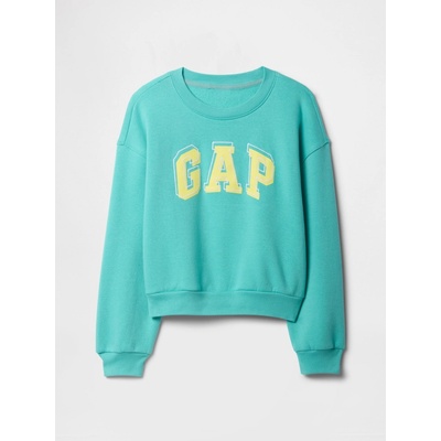 GAP dětská oversize mikina s logem zelená
