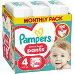 Pampers Гащички Pampers Pants 4 (9-15 кг. ) - 186 броя