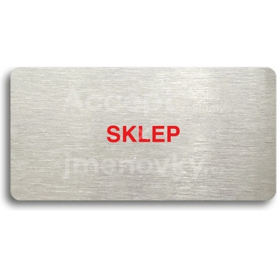 ACCEPT Piktogram SKLEP - stříbrná tabulka - barevný tisk bez rámečku