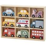 Viga Toys Детски дървени превозни средства Viga Toys PolarB - 9 броя, с кутия (44281)