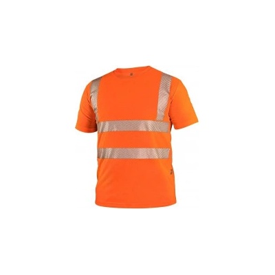 CXS BANGOR Pánske výstražné tričko s krátkym rukávom oranžová 4XL