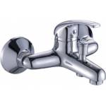 Inter Ceramic Стенен смесител за вана и душ " ЕКО " ICF 6342039C, месинг, хром, с душ, държач и шлаух, 9.7x13.5см (6342039)