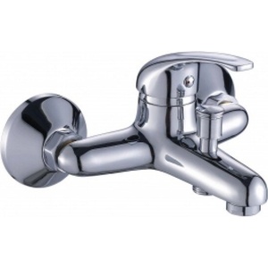Inter Ceramic Стенен смесител за вана и душ " ЕКО " ICF 6342039C, месинг, хром, с душ, държач и шлаух, 9.7x13.5см (6342039)