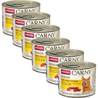 Animonda Carny Senior - Говеждо, пилешко и сирене 6 x 200 г