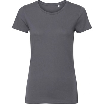 Russell Athletic 108F / Дамска тениска от 100% органичен памук - цвят convoy grey M (10108F25302)