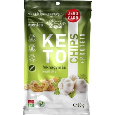 Pannonia Kincse Bezlepkové keto chipsy z vepřové kůže s česnekem 30 g