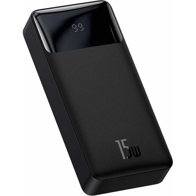 Baseus Bipow Digital Display Power Bank 15W 20000mAh (PPDML-J01) - външна батерия с два USB-A и един USB-C изходи и технология за бързо зареждане (черен)