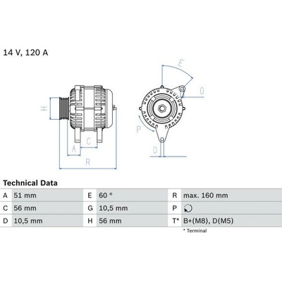 generátor BOSCH 0 986 039 250