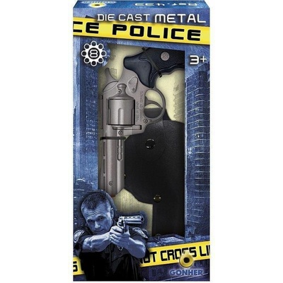 Gonher Kovový policejní revolver s pouzdrem 239880