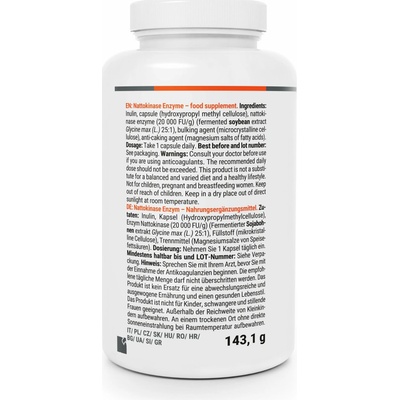 GymBeam Nattokináza enzým 180 kapsúl