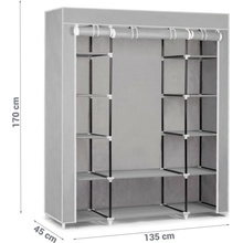 Massido MS-800 135 x 45 x 170 cm sivá