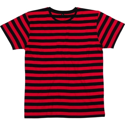 Mantis Lines pruhované tričko čierne červené