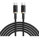 Baseus - Кабел за данни Dura Series (P10377803U03-00) - за MacBook, бързо зареждане, Type-C, PD 240W, 480Mbps, 1m - Златист / Черен