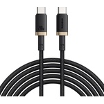 Baseus - Кабел за данни Dura Series (P10377803U03-00) - за MacBook, бързо зареждане, Type-C, PD 240W, 480Mbps, 1m - Златист / Черен