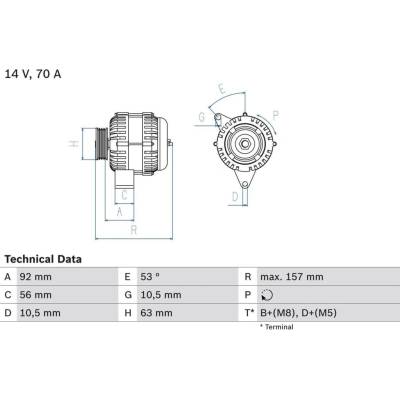 Generátor BOSCH 0 986 039 760