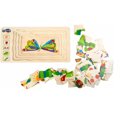 Small Foot vkládací puzzle hladová housenka